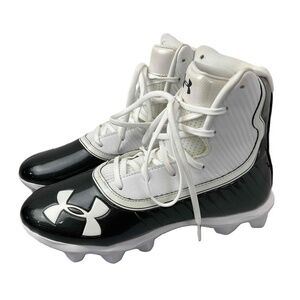 Under Armour Highlight RM Football Cleats Mens 8.5 Black‎ White Athletic Sporty
